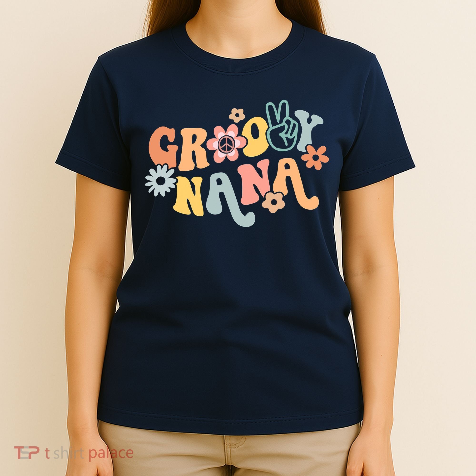Retro Groovy Nana Matching Family 1st Birthday Party T-Shirt
