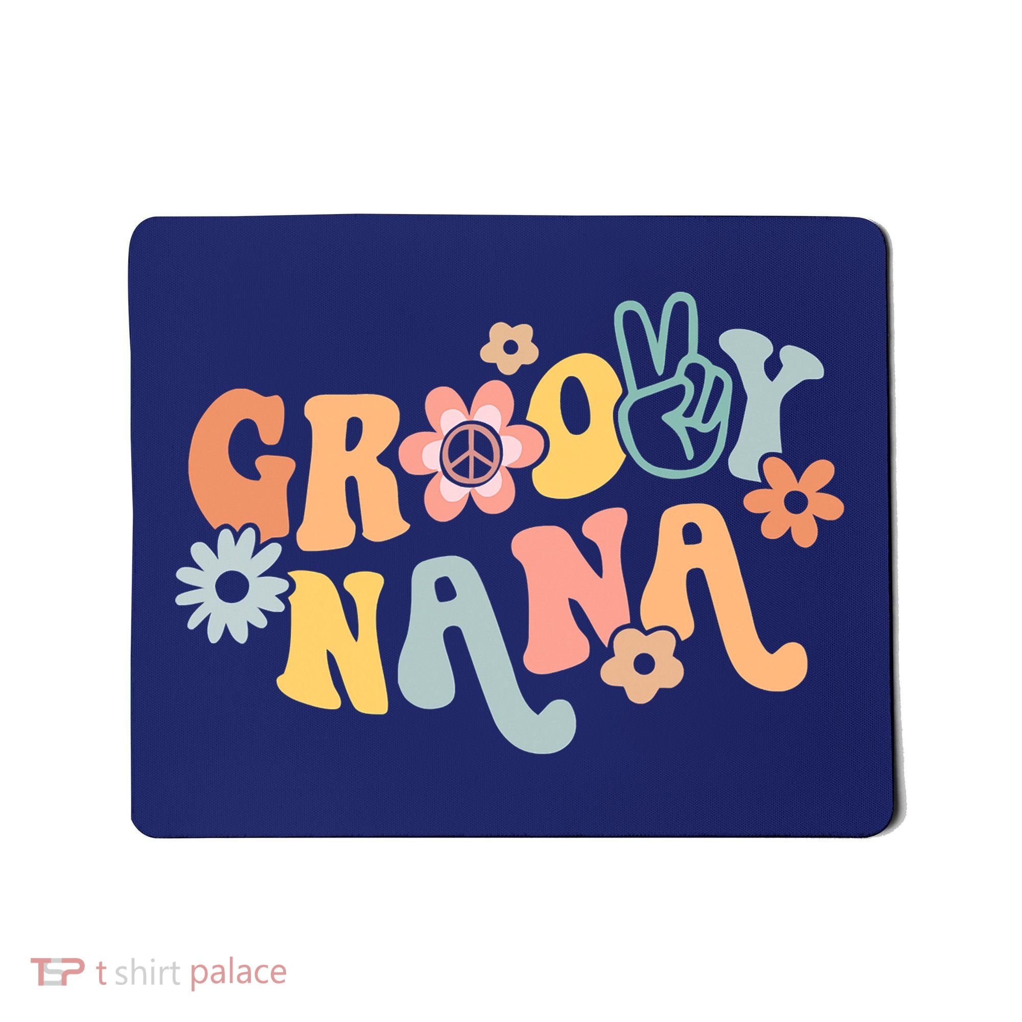Retro Groovy Nana Matching Family 1st Birthday Party Mousepad