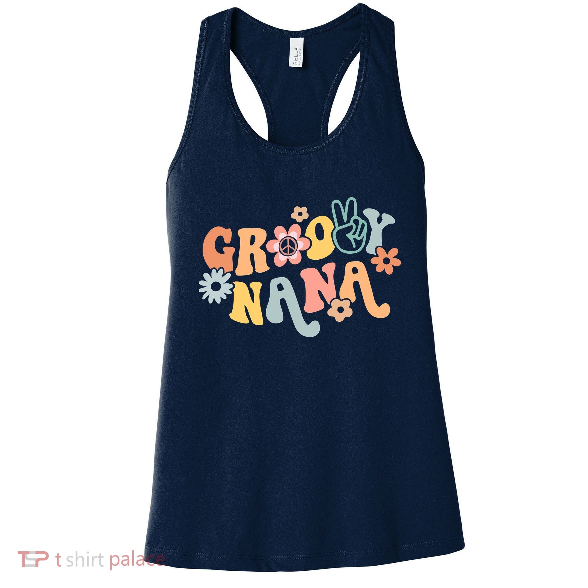 Retro Groovy Nana Matching Family 1st Birthday Party Women's Tank Top