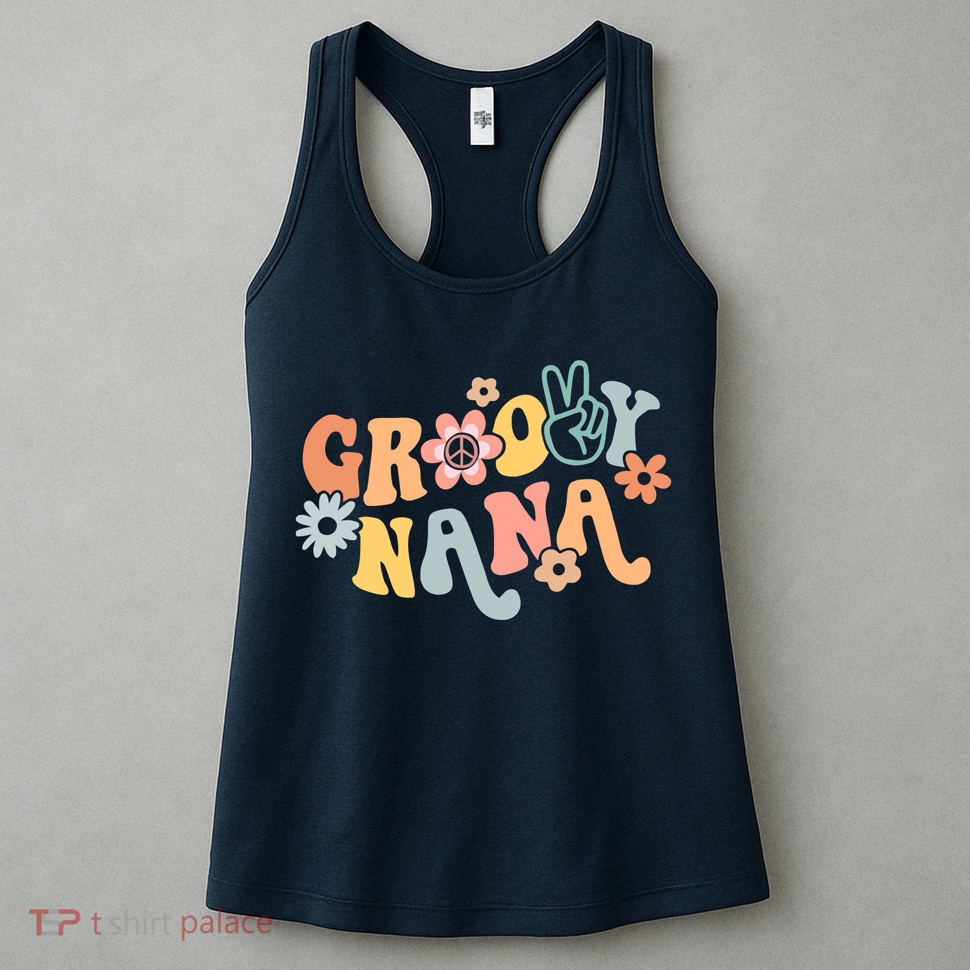 Retro Groovy Nana Matching Family 1st Birthday Party Women's Tank Top