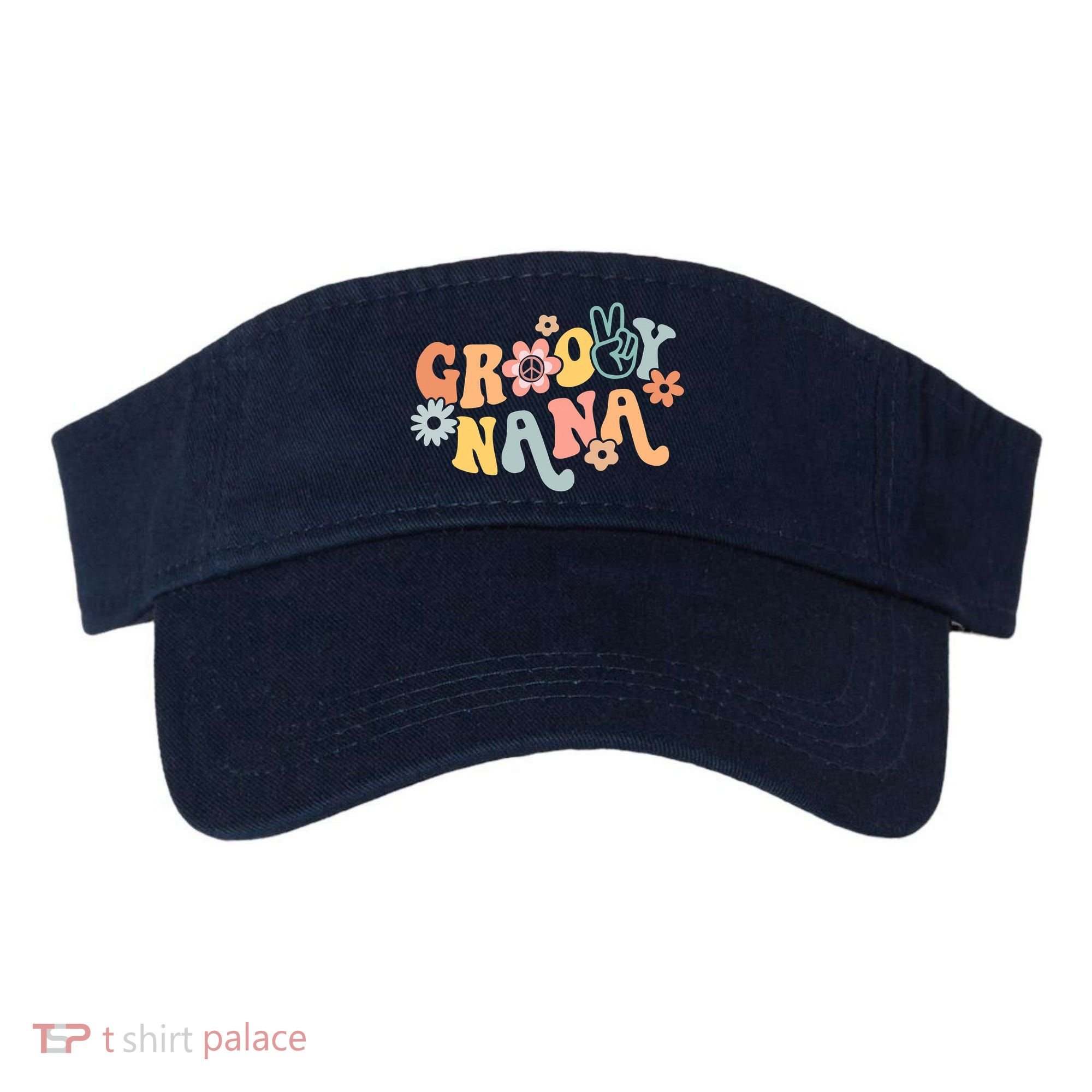 Retro Groovy Nana Matching Family 1st Birthday Party Visor
