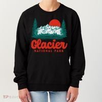 Retro Glacier National Park 80S Mountain Graphic Gift Women's Sweatshirt thumb 0