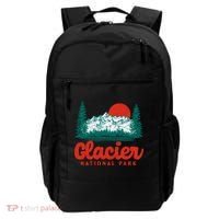 Retro Glacier National Park 80S Mountain Graphic Gift Backpack thumb 0