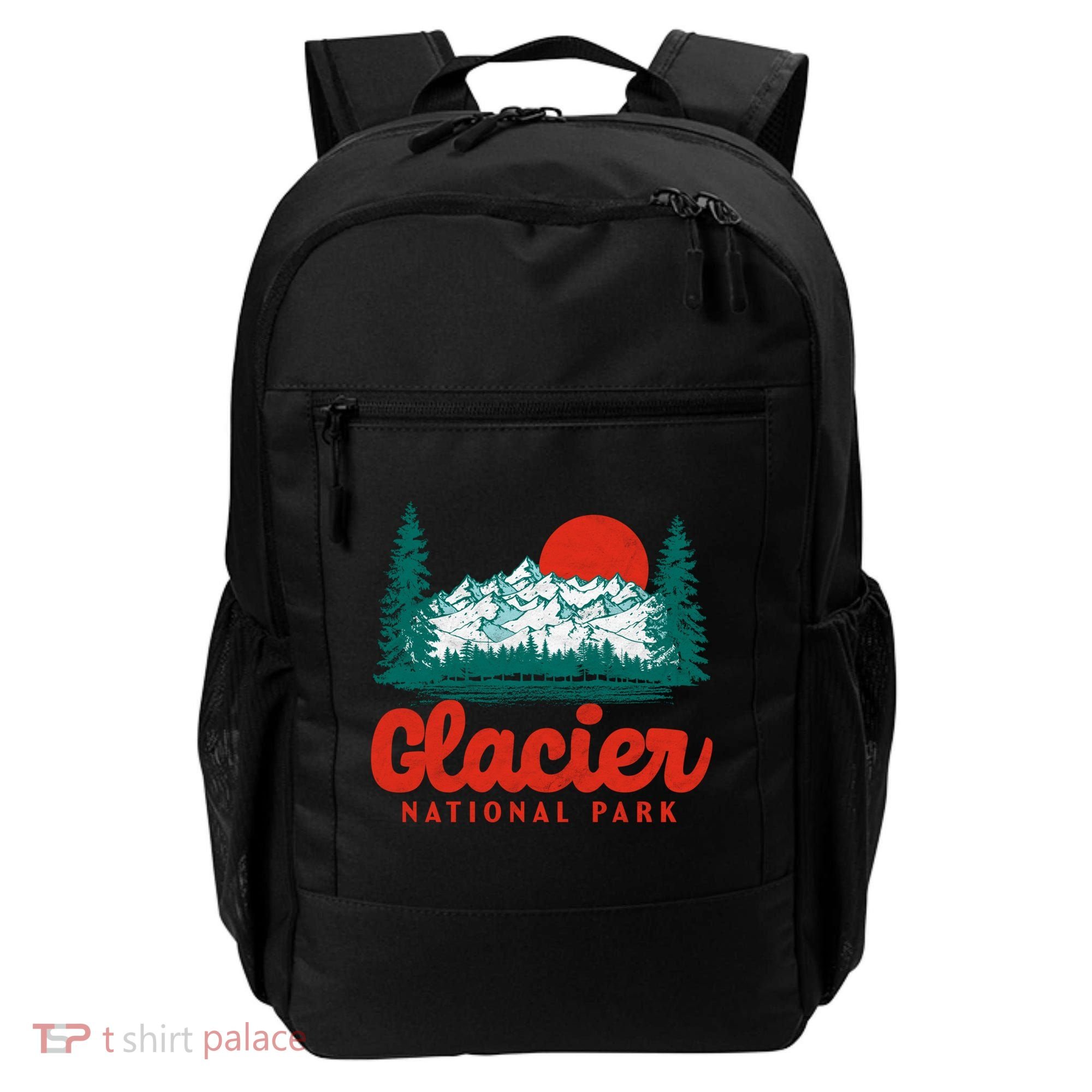 Retro Glacier National Park 80S Mountain Graphic Gift Backpack