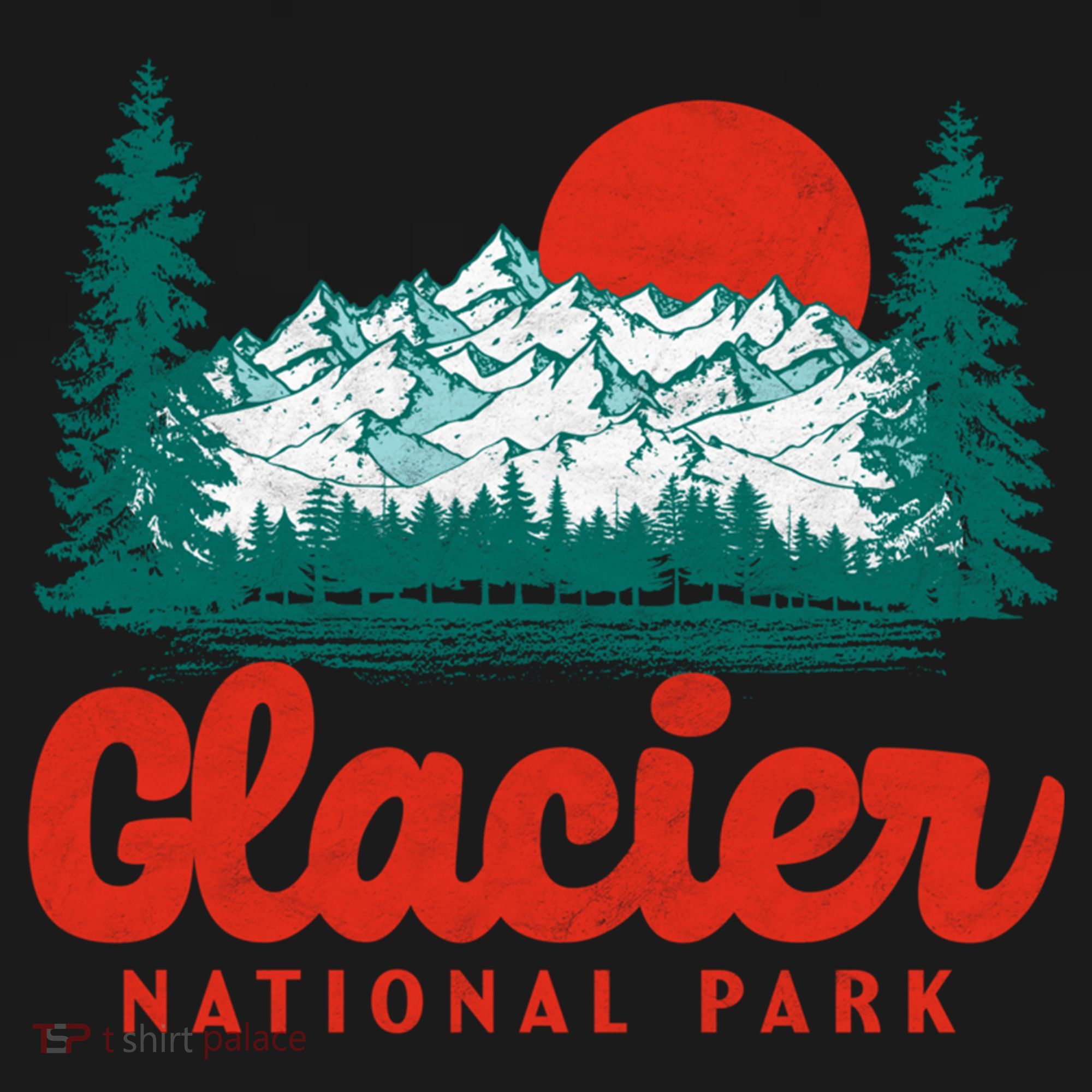 Retro Glacier National Park 80S Mountain Graphic Gift Women's Hoodie