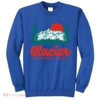Retro Glacier National Park 80S Mountain Graphic Gift Sweatshirt thumb 0