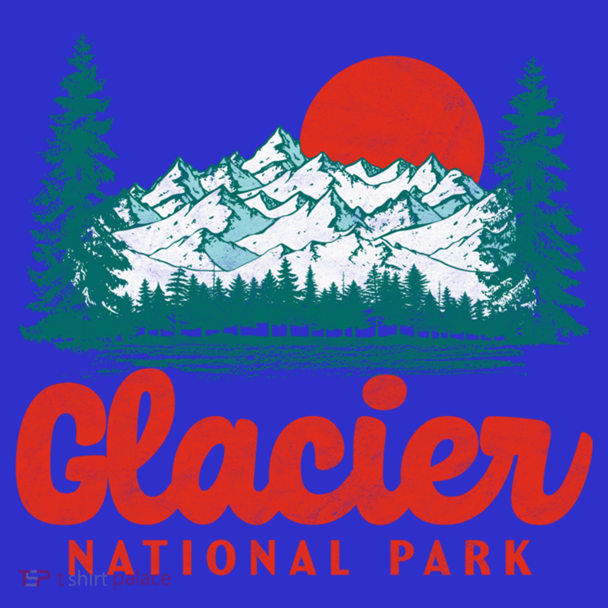 Retro Glacier National Park 80S Mountain Graphic Gift Sweatshirt