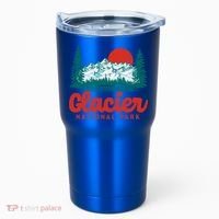 Retro Glacier National Park 80S Mountain Graphic Gift Tumbler thumb 0