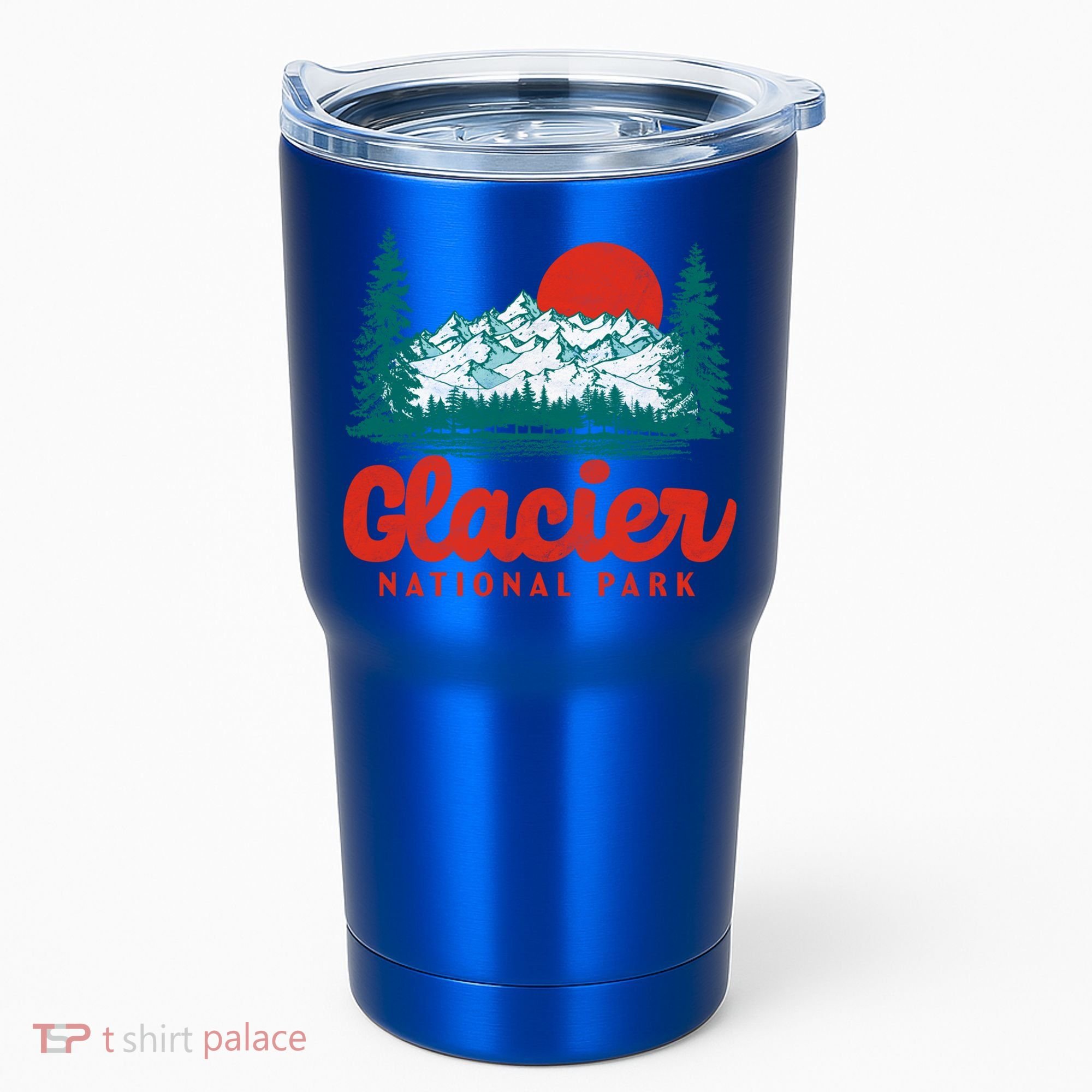 Retro Glacier National Park 80S Mountain Graphic Gift Tumbler