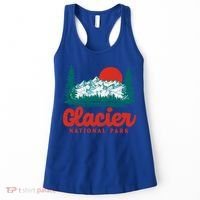 Retro Glacier National Park 80S Mountain Graphic Gift Women's Tank Top thumb 0