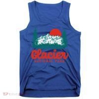 Retro Glacier National Park 80S Mountain Graphic Gift Tank Top thumb 0