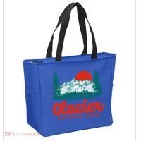 Retro Glacier National Park 80S Mountain Graphic Gift Tote Bag thumb 2