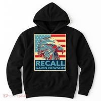 Recall Gavin Newsom 4th of July US American Flag Eagle Hoodie thumb 0