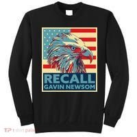Recall Gavin Newsom 4th of July US American Flag Eagle Sweatshirt thumb 0