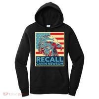 Recall Gavin Newsom 4th of July US American Flag Eagle Women's Hoodie thumb 0