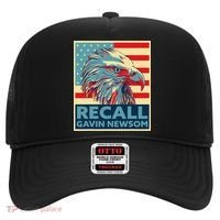 Recall Gavin Newsom 4th of July US American Flag Eagle Hat thumb 0
