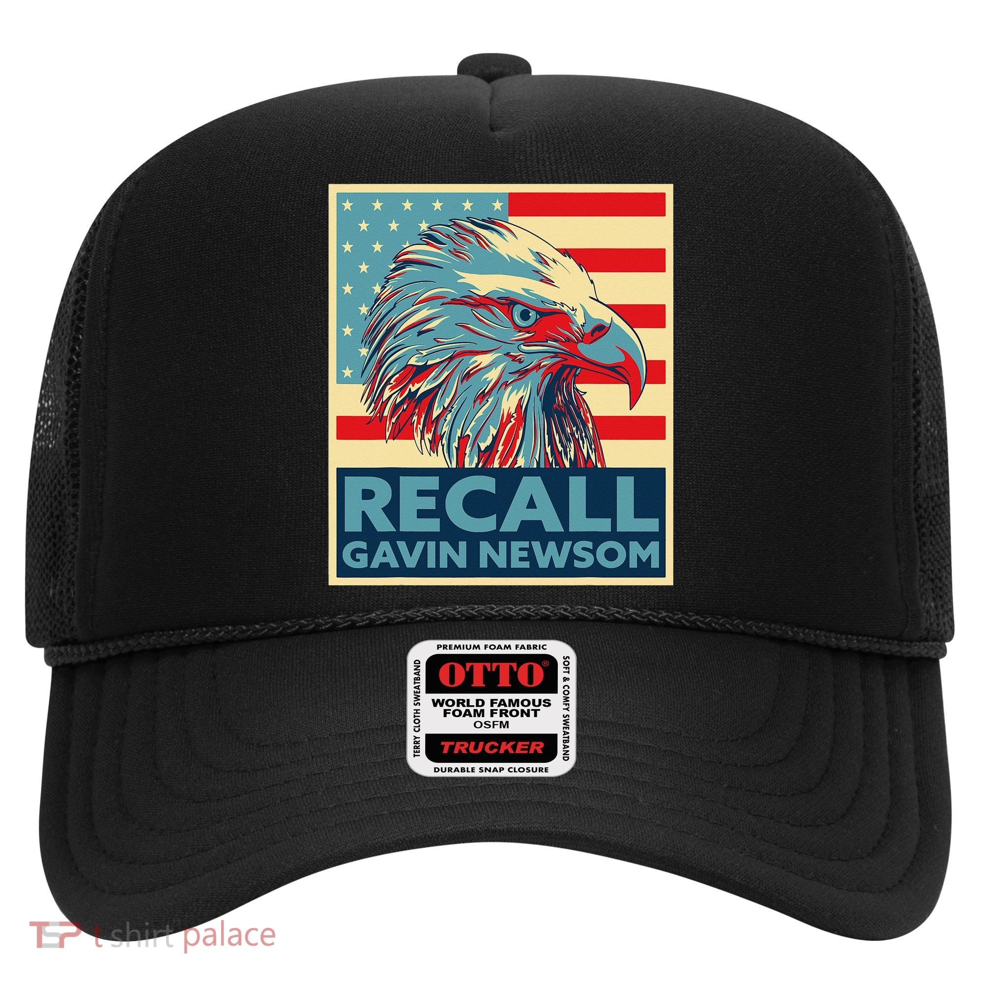 Recall Gavin Newsom 4th of July US American Flag Eagle Hat