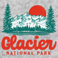Retro Glacier National Park 80's Mountain Kids Sweatshirt thumb 2