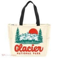 Retro Glacier National Park 80's Mountain Tote Bag thumb 0