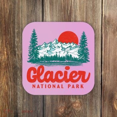 Retro Glacier National Park 80's Mountain Coaster