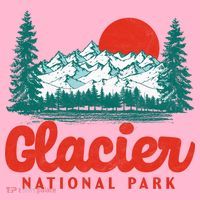 Retro Glacier National Park 80's Mountain Coaster thumb 2