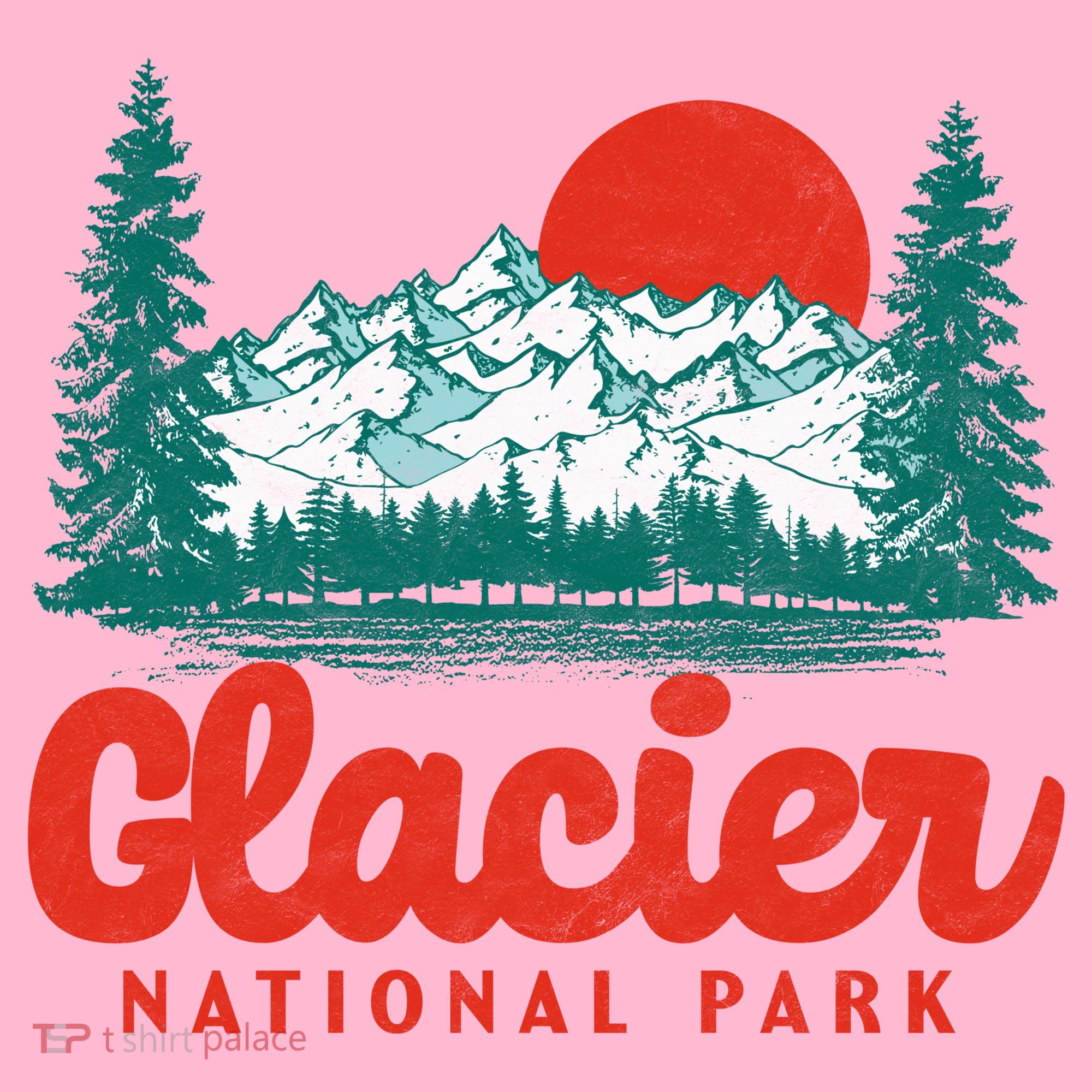 Retro Glacier National Park 80's Mountain Coaster