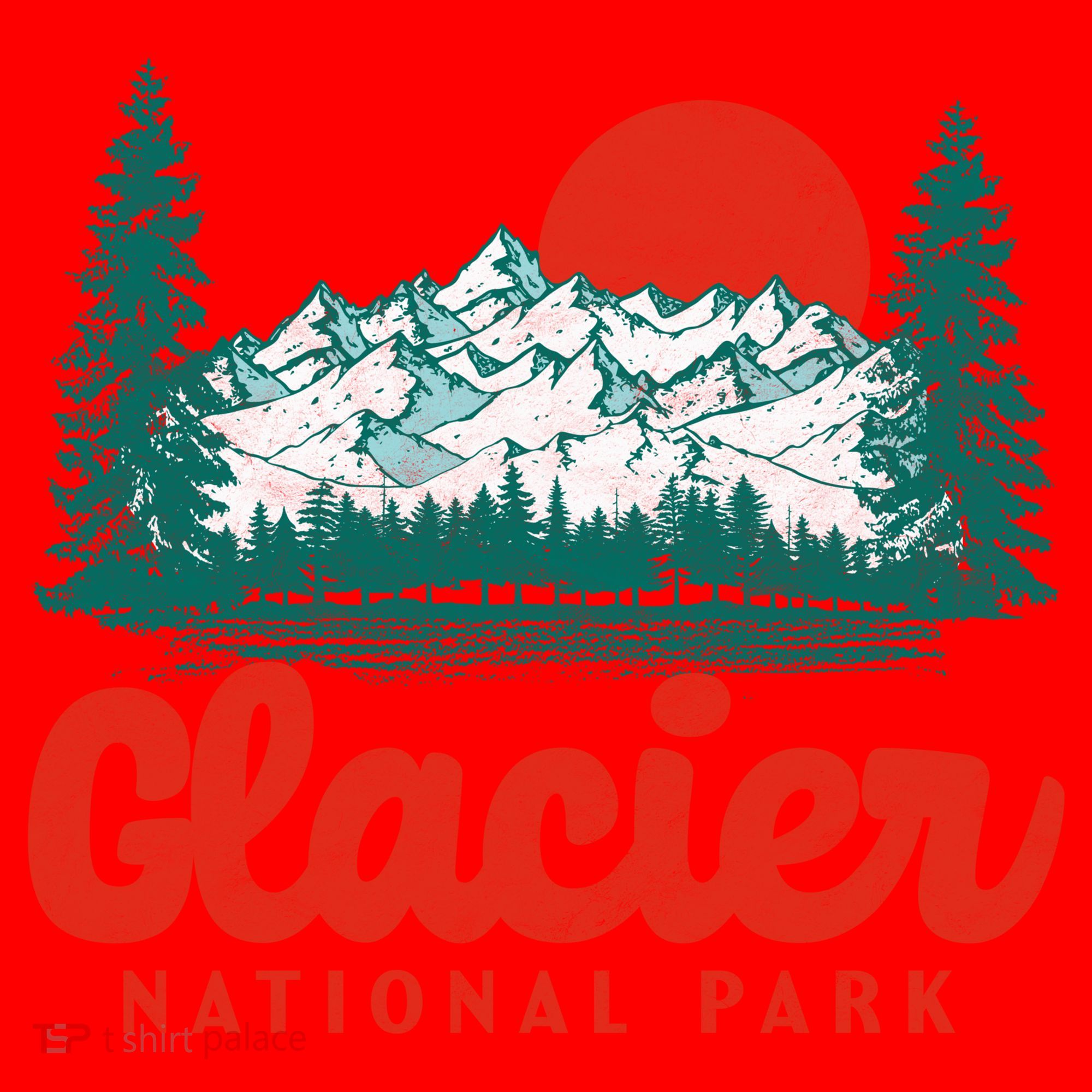 Retro Glacier National Park 80's Mountain Santa Hat