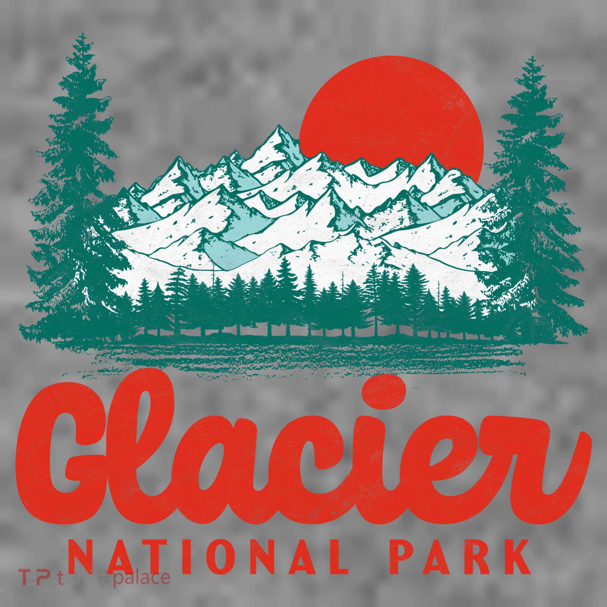 Retro Glacier National Park 80's Mountain Toddler Hoodie