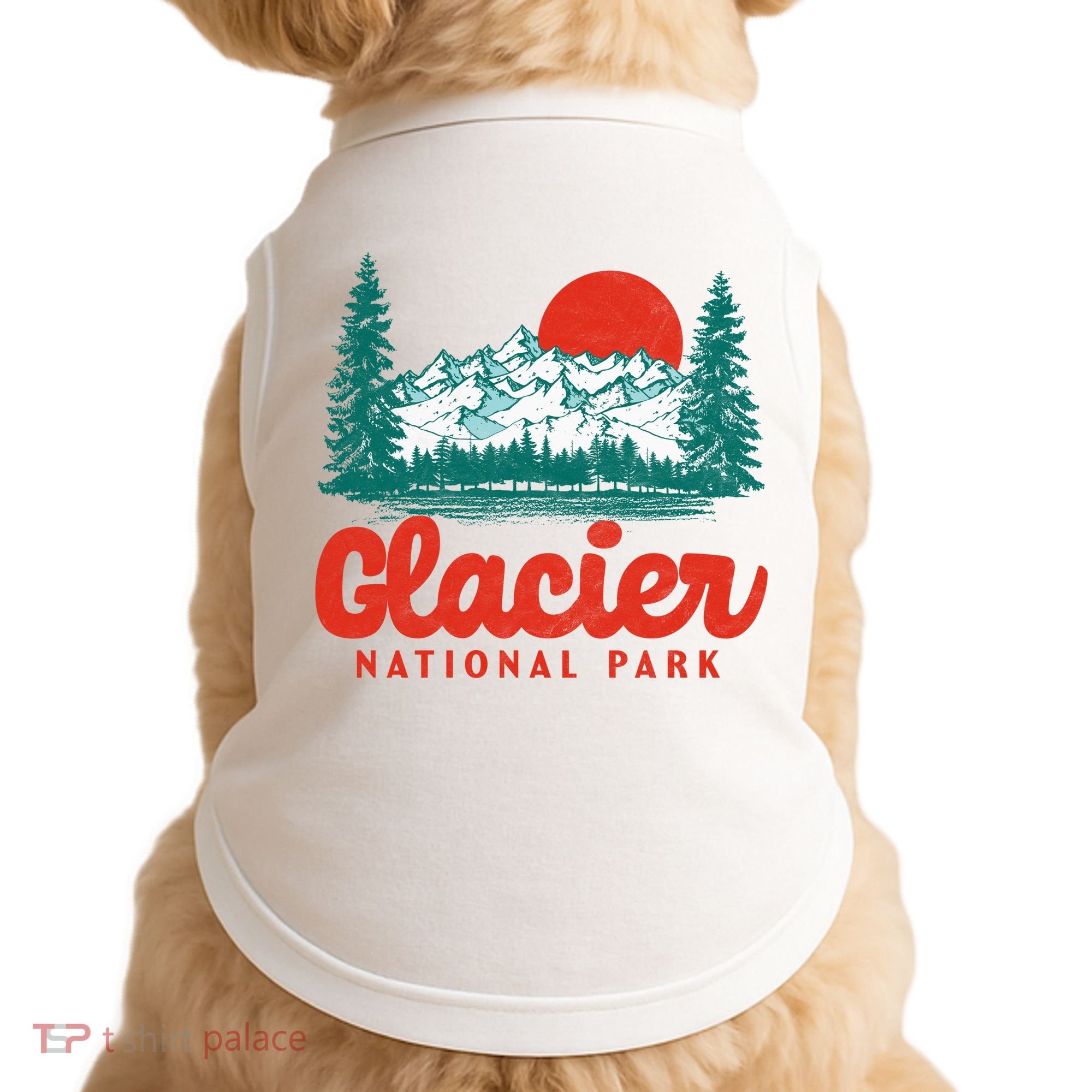 Retro Glacier National Park 80's Mountain Doggie Tank