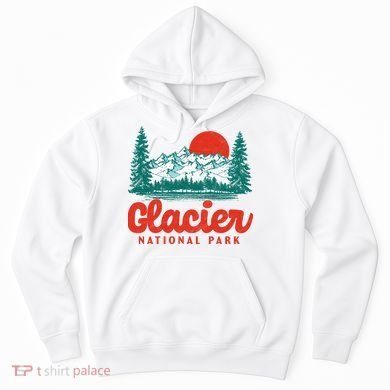 Retro Glacier National Park 80's Mountain Hoodie