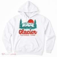 Retro Glacier National Park 80's Mountain Hoodie thumb 0