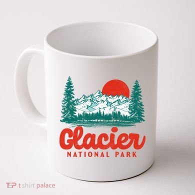 Retro Glacier National Park 80's Mountain Coffee Mug