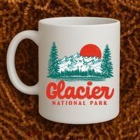 Retro Glacier National Park 80's Mountain Coffee Mug thumb 2