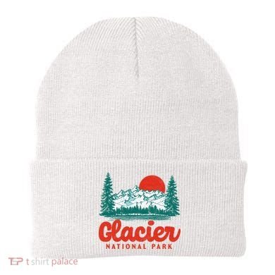 Retro Glacier National Park 80's Mountain Beanie
