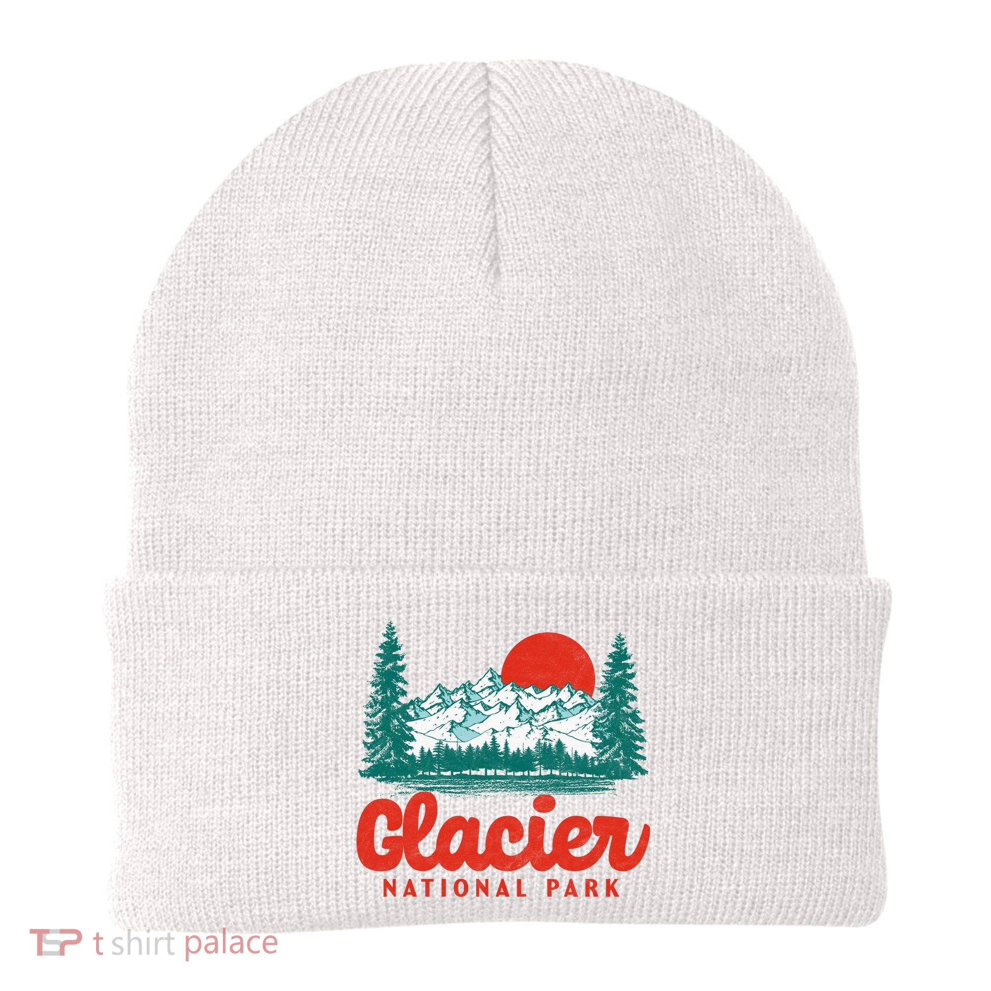 Retro Glacier National Park 80's Mountain Beanie