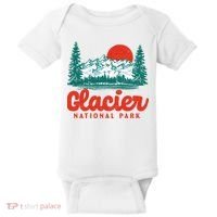 Retro Glacier National Park 80's Mountain Baby Bodysuit thumb 0