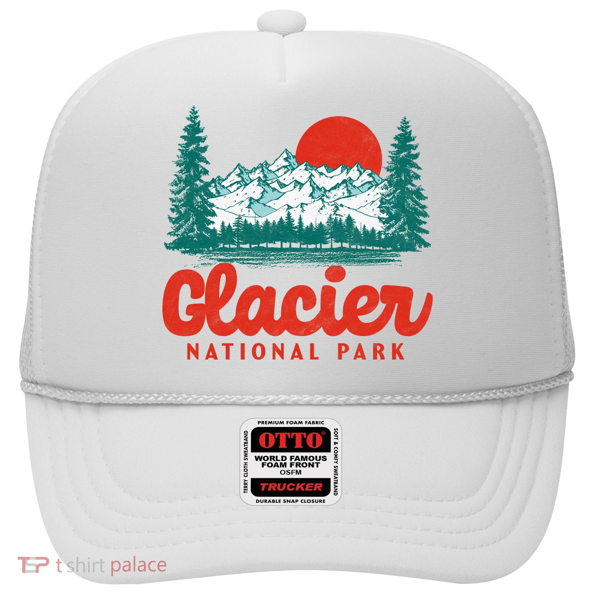 Retro Glacier National Park 80's Mountain Hat