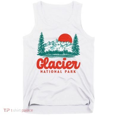 Retro Glacier National Park 80's Mountain Tank Top