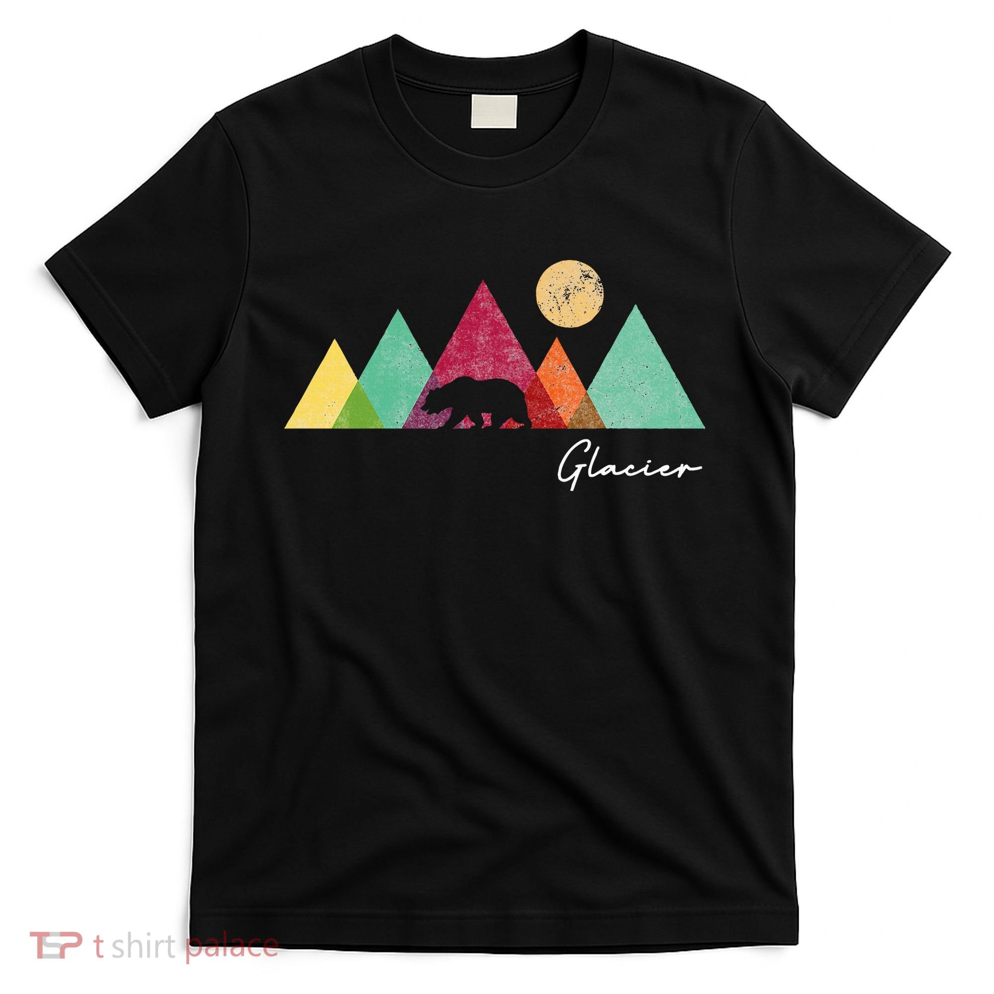 Retro Glacier National Park Montana T-Shirt