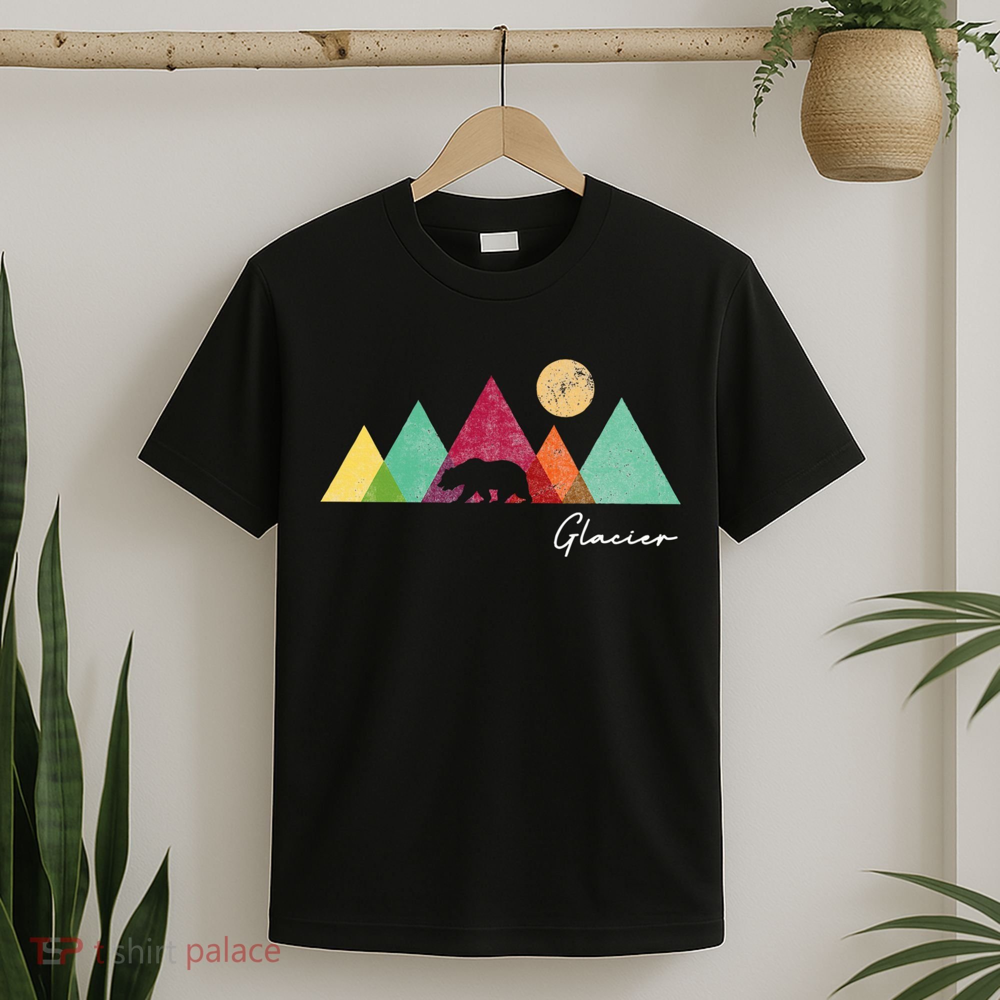 Retro Glacier National Park Montana T-Shirt