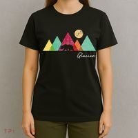 Retro Glacier National Park Montana T-Shirt thumb 4