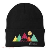Retro Glacier National Park Montana Beanie thumb 0