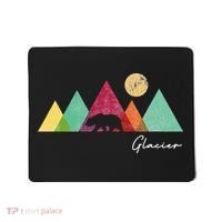 Retro Glacier National Park Montana Mousepad thumb 0