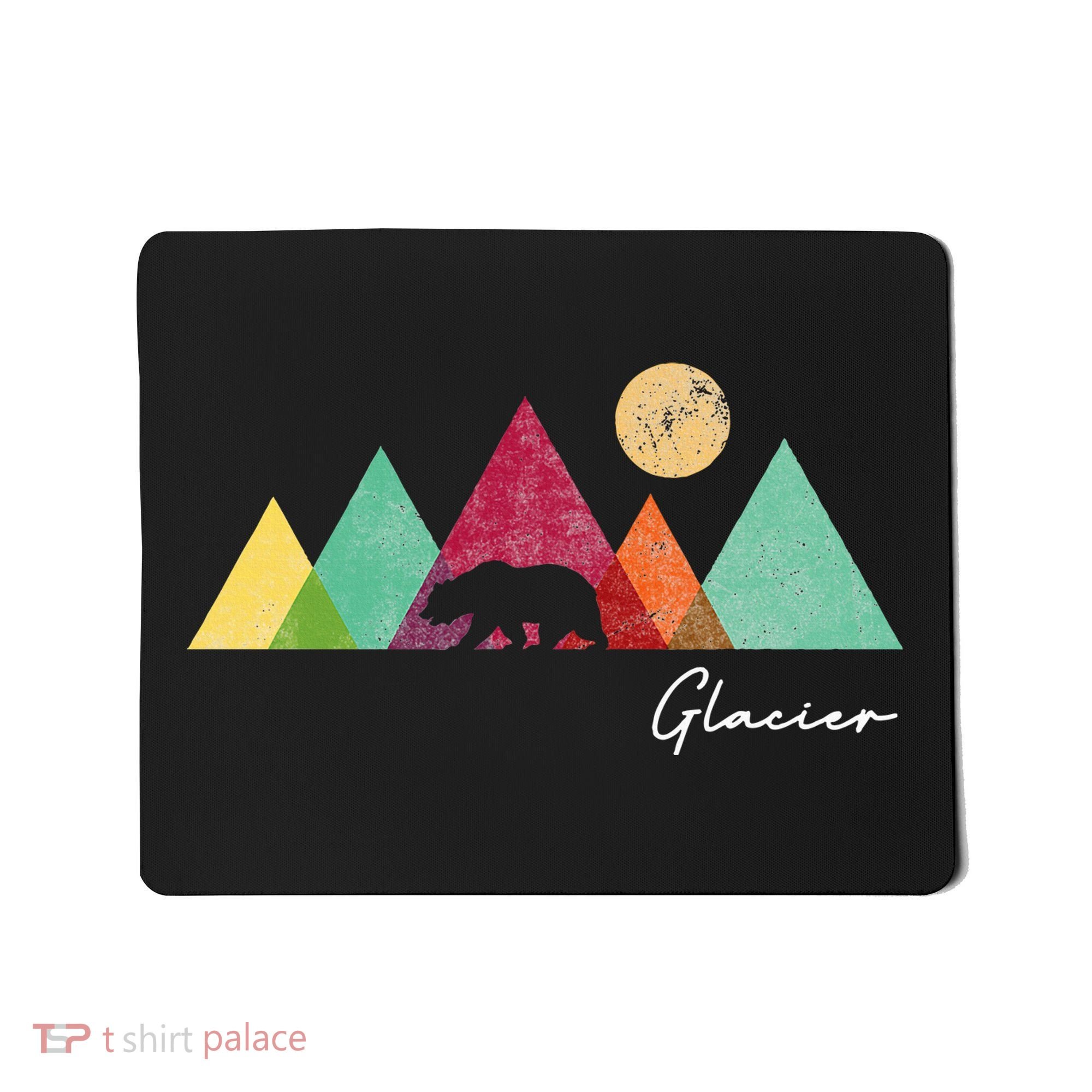 Retro Glacier National Park Montana Mousepad