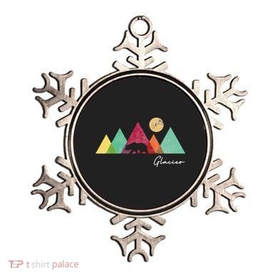 Retro Glacier National Park Montana Ornament