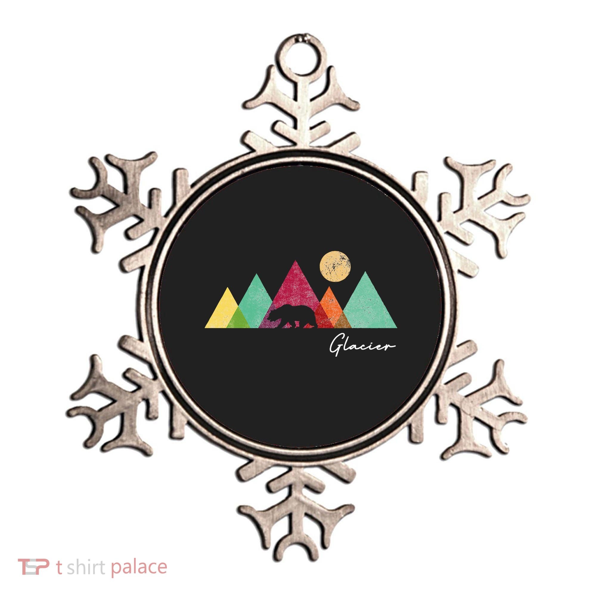 Retro Glacier National Park Montana Ornament