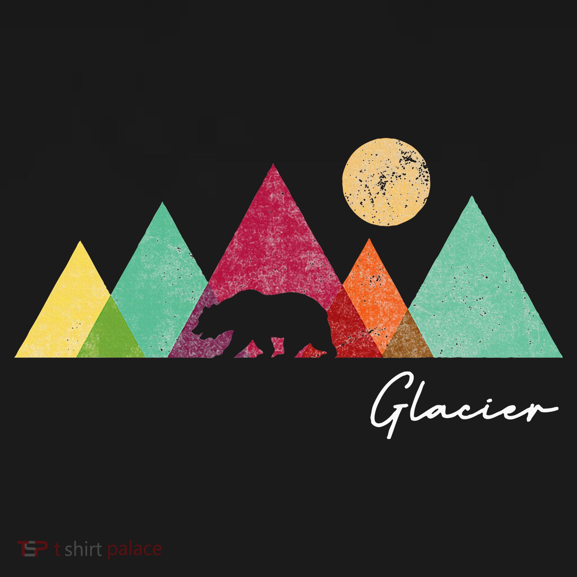 Retro Glacier National Park Montana Baby Bodysuit