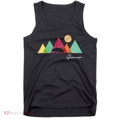 Retro Glacier National Park Montana Tank Top