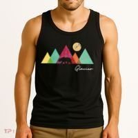 Retro Glacier National Park Montana Tank Top thumb 3