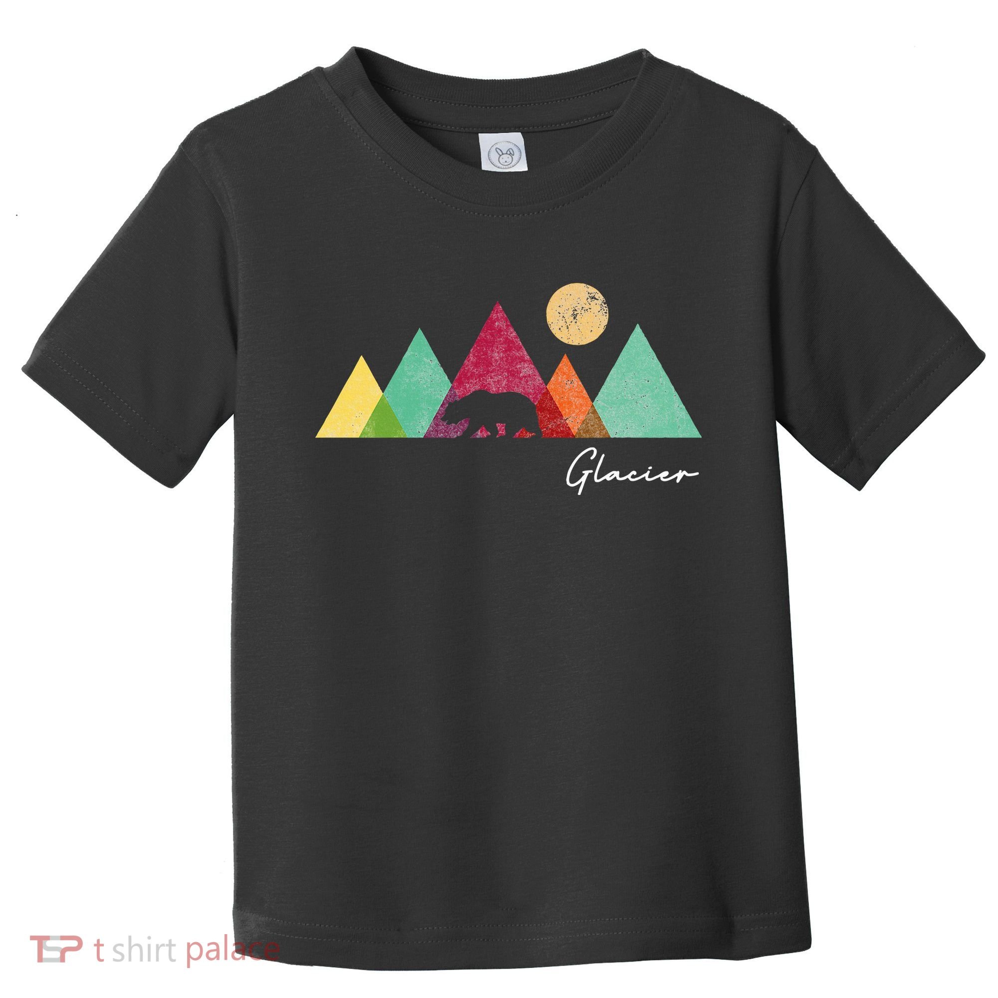 Retro Glacier National Park Montana Toddler T-Shirt
